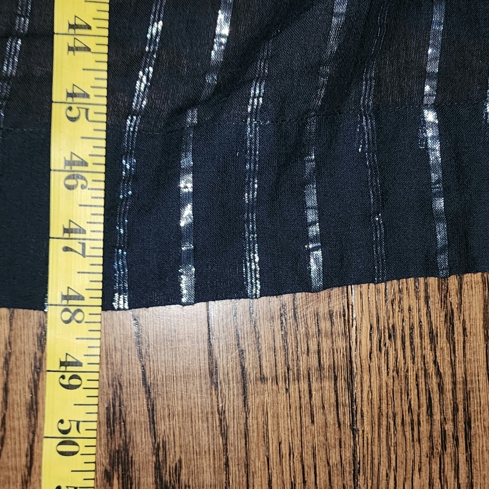 ISABEL MARANT ETOILE Women's sz 40 Black Metallic Silver Stripe Tiered Dress M - Picture 15 of 15